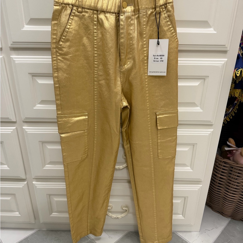 Gold Straight Leg Women's Jeans